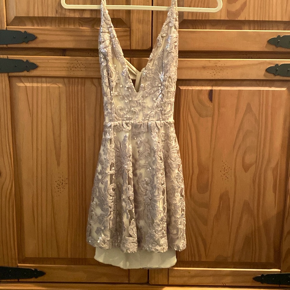 Xxs mini low cut formal dress